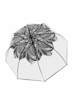 Knirps Stockschirm, Mandala, Transparent Transparent/ Schwarz