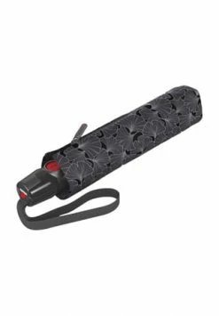 Knirps Taschenschrim, Kompakt, Automatik Schwarz/ Grau