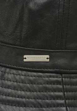 SEEBERGER Leder Fischerhut 18332-0, 10 SCHWARZ, M 10 SCHWARZ -Regenschirme Shop unnamed file 214