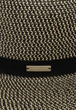 SEEBERGER Flapper, Hutband, Emblem, Uni, Für Damen 9310 LEINEN/ SCHWA -Regenschirme Shop unnamed file 245