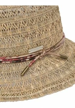 SEEBERGER Glockenhut, Papierstroh, Hutschnur, Emblem, Uni, Für Damen 9023 NATUR/ CASSIS -Regenschirme Shop unnamed file 263