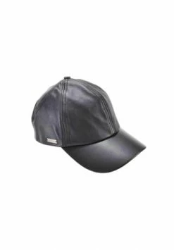 SEEBERGER Leder Baseballcap 18823-0 Schwarz