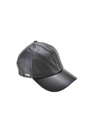 SEEBERGER Leder Baseballcap 18823-0 Schwarz 3 SEEBERGER Leder Baseballcap 18823-0 Schwarz
