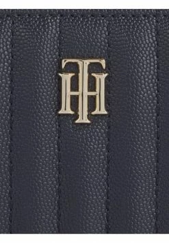 TOMMY HILFIGER Geldbörse, Lederlook, Emblem, Uni, Für Damen DW6 SPACE BLUE -Regenschirme Shop unnamed file 905